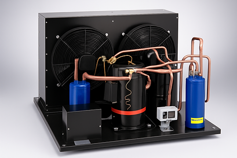 6f1b5b_19a763e6ce7447e48391462fc269a3c3mv2-1.png Outdoor QTYM125E7G-Q100 Scroll Med Temp Condensing Unit 7 HP/3 Phase, R4 - Image 1