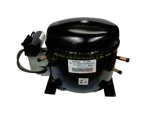 6f1b5b_24a8901f880844e8b3800965758f83a5-1.png Embraco FFI12HBX High/Mid Temp Compressor, 1/3+ HP, R134a 115V - Image 1