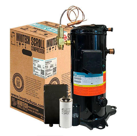 6f1b5b_692ae7066cbf47e085e707b4743f19bcmv2.jpg Invotech YF20E3G-Q100 3HP R404a 220V/1PH Low Temp Compressor - Image 1