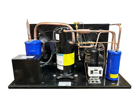 6f1b5b_9d4d88c3b45947449940e280a3134817mv2-3.jpg Indoor QTYM70E7G-Q100 Scroll Med Temp Condensing Unit 4HP, R404A 3PH/220 - Image 1